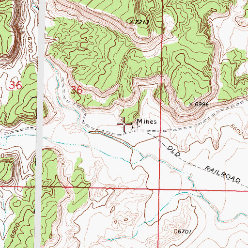 Topographic Map of Luciani Mines, NM