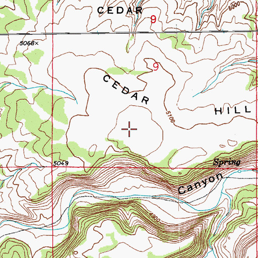 Topographic Map of Cedar Hill, CO
