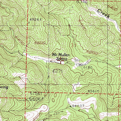 Topographic Map of McMullen Spring, NM