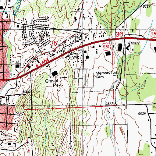 Topographic Map of Memory Cemetery, NM