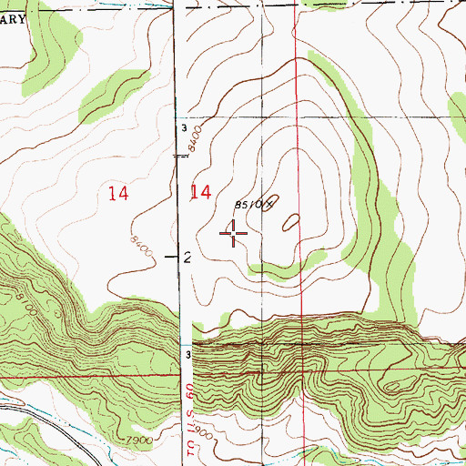 Topographic Map of Mesa Storage Tank, NM
