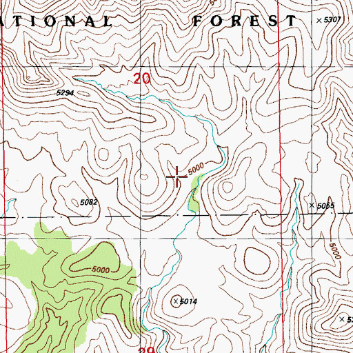 Topographic Map of Miner Spring, AZ