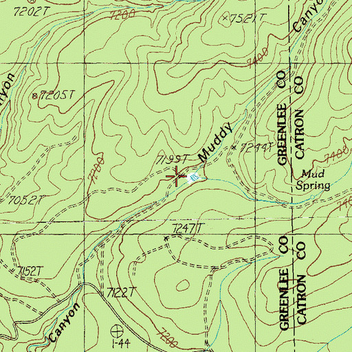 Topographic Map of Muddy Canyon Spring Tank, AZ