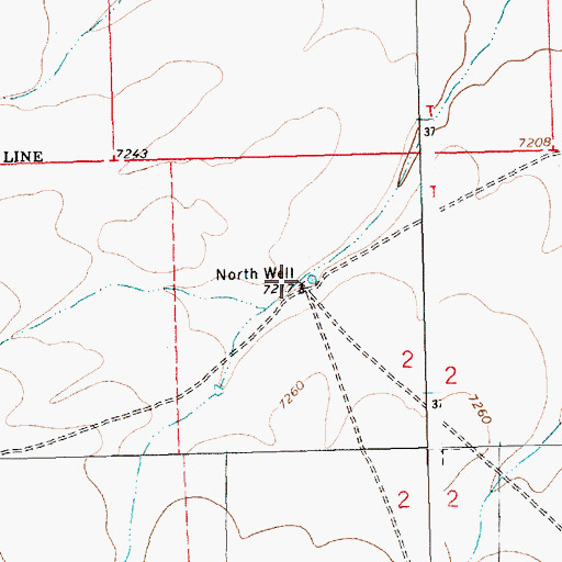 Topographic Map of North Well, NM