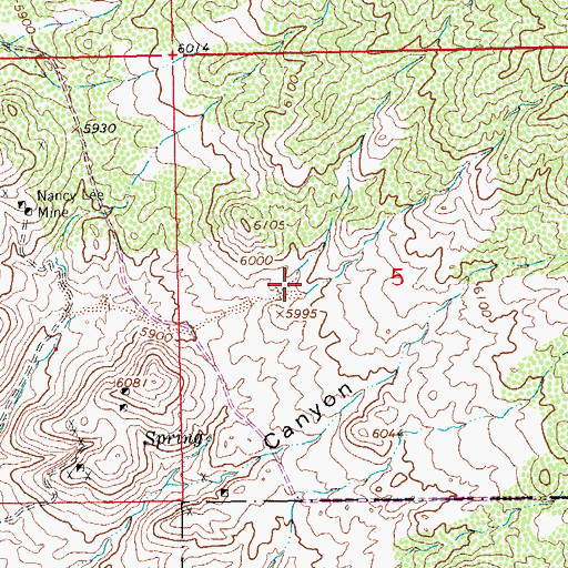 Topographic Map of Oak Tank, NM