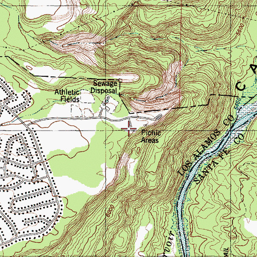 Topographic Map of Overlook Picnic Areas, NM