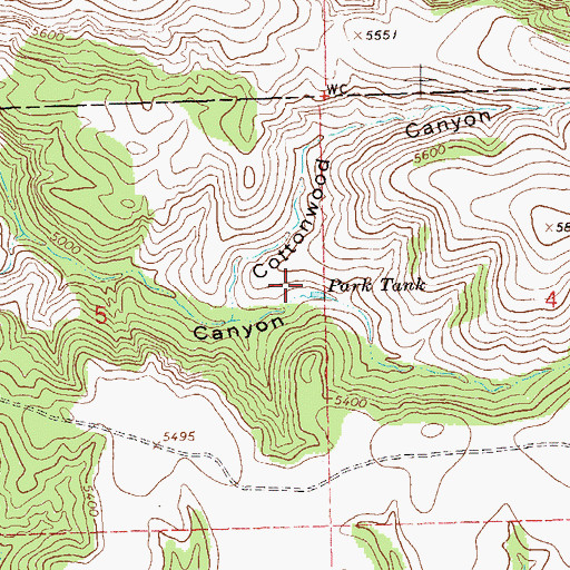 Topographic Map of Park Tank Number Two, NM
