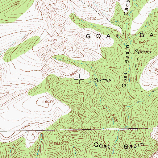 Topographic Map of Pasture Spring, NM