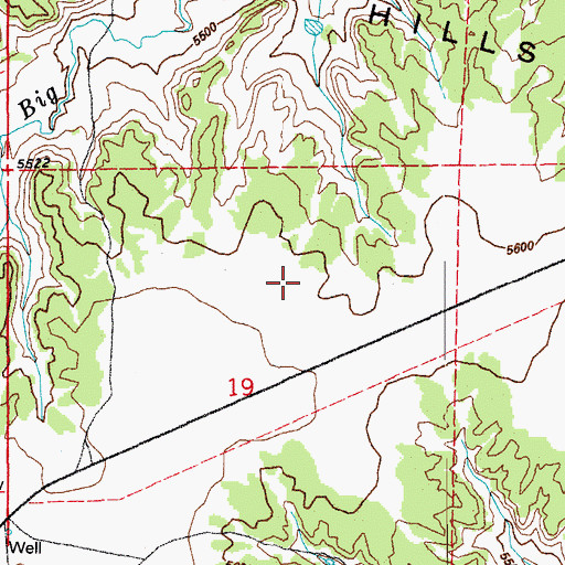 Topographic Map of Big Arroyo Hills, CO
