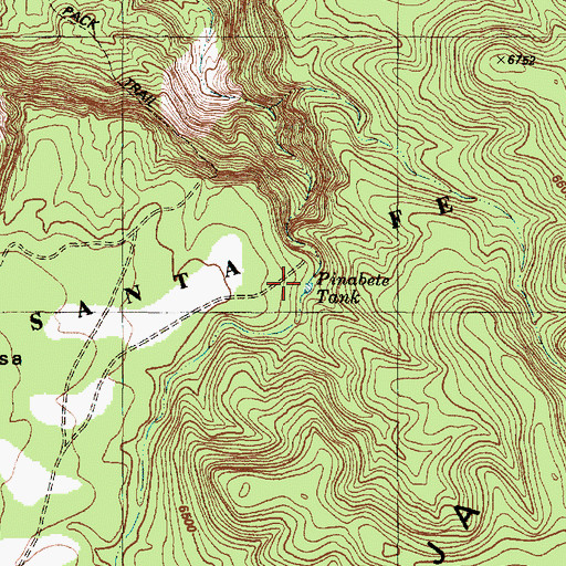 Topographic Map of Pinabete Tank, NM