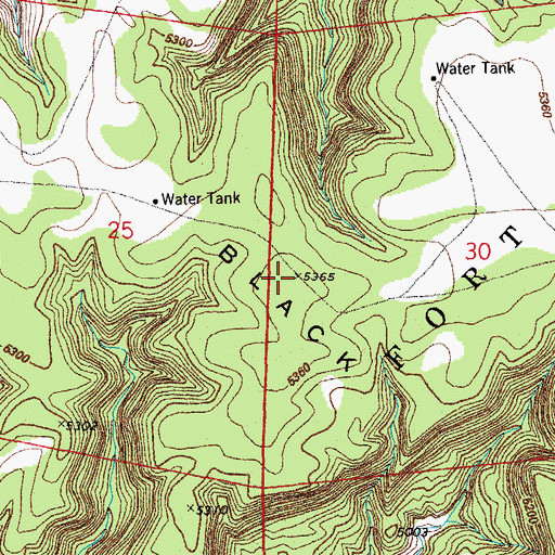 Topographic Map of Black Hills, CO
