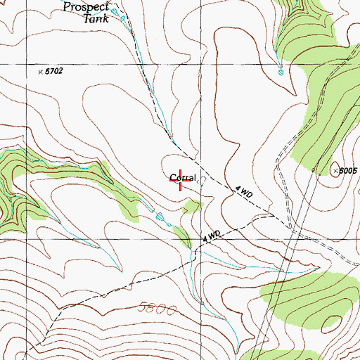 Topographic Map of Prospect Corral, AZ
