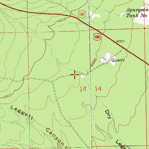 Topographic Map of Quarry Tank, NM