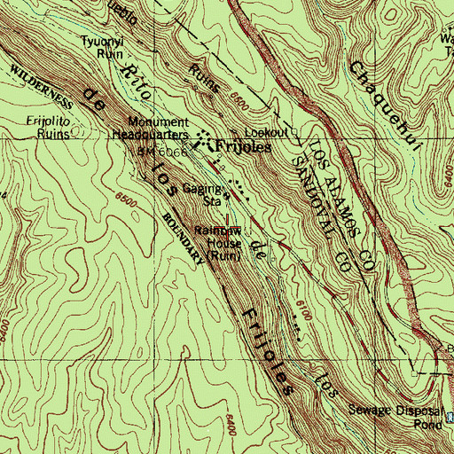 Topographic Map of Rainbow House, NM