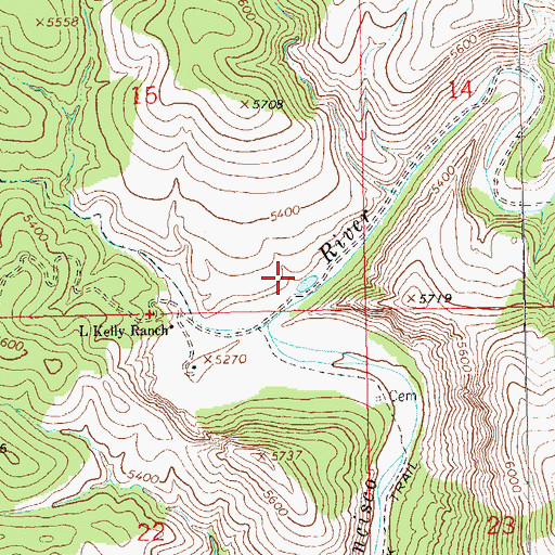 Topographic Map of River Tank, NM