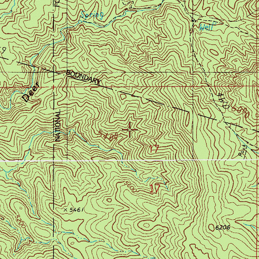 Topographic Map of Safford Ranger District, AZ