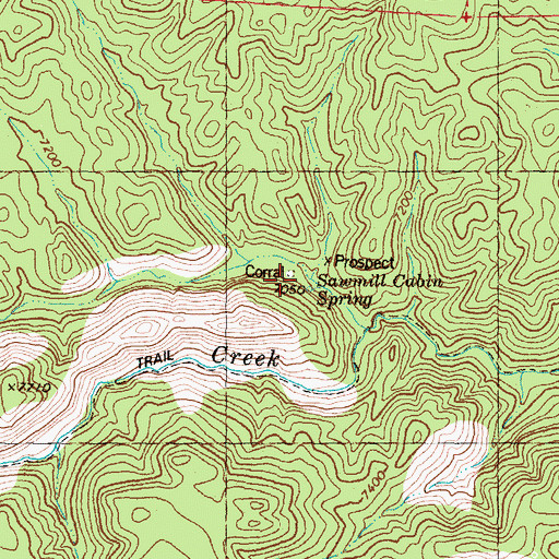 Topographic Map of Sawmill Cabin Spring, NM