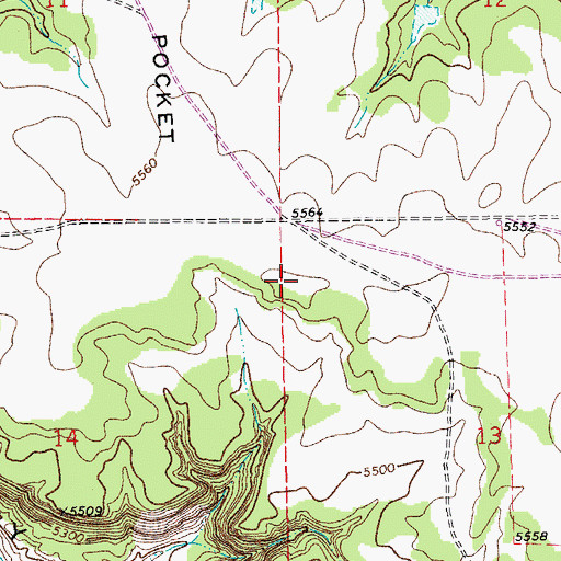 Topographic Map of Bar Four Pocket, CO
