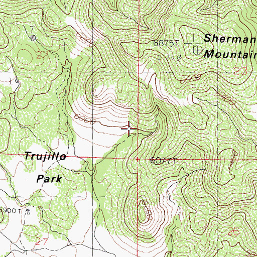 Topographic Map of Sherman Tank, NM