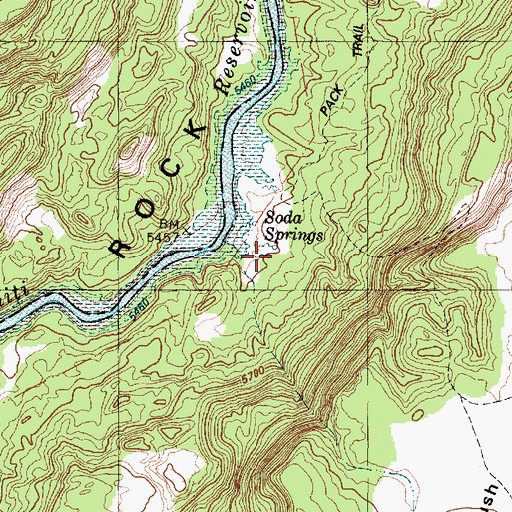 Topographic Map of Soda Springs, NM