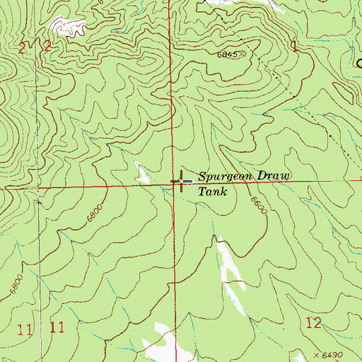Topographic Map of Spurgeon Draw Tanks, NM