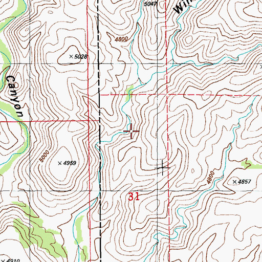 Topographic Map of Tom Osher Springs, NM