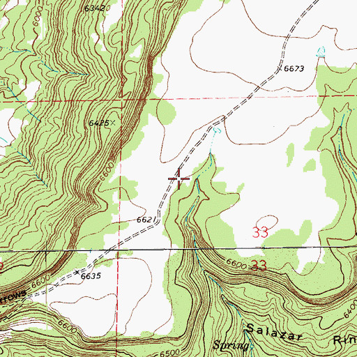 Topographic Map of Salazar Rincon, CO