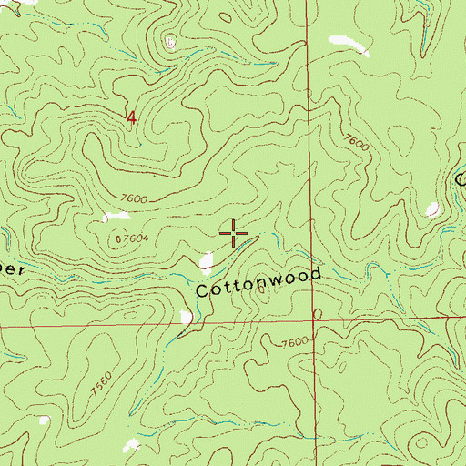 Topographic Map of Upper Cottonwood Tank, NM