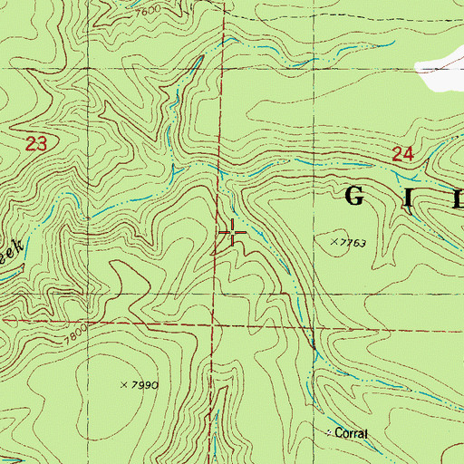 Topographic Map of Upper Dry Tank, NM