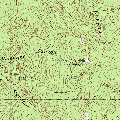 Topographic Map of Valentine Spring, NM