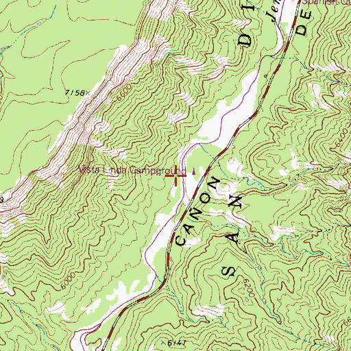 Topographic Map of Vista Linda Campground, NM