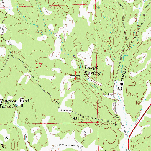 Topographic Map of West Largo Spring, NM