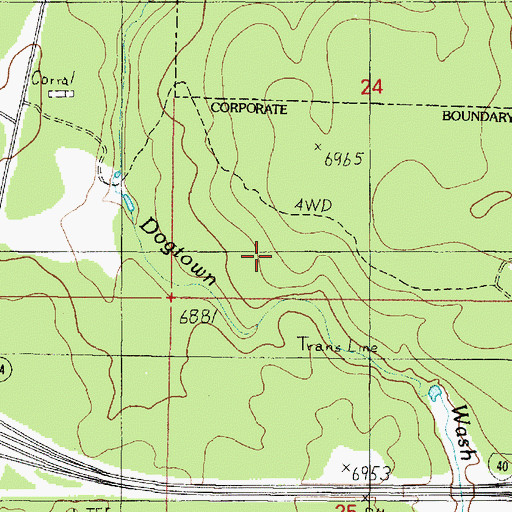 Topographic Map of Williams Ranger District, AZ