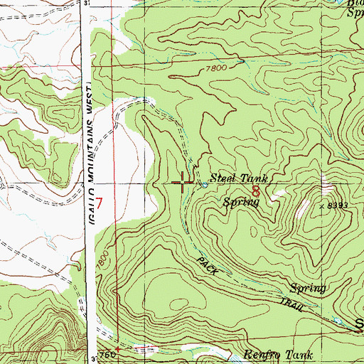 Topographic Map of Willie Steel Tank, NM