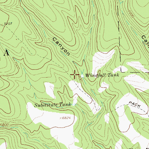 Topographic Map of Windfall Tank Number Two, NM