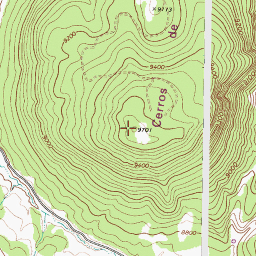 Topographic Map of Cerros de Trasquilar, NM