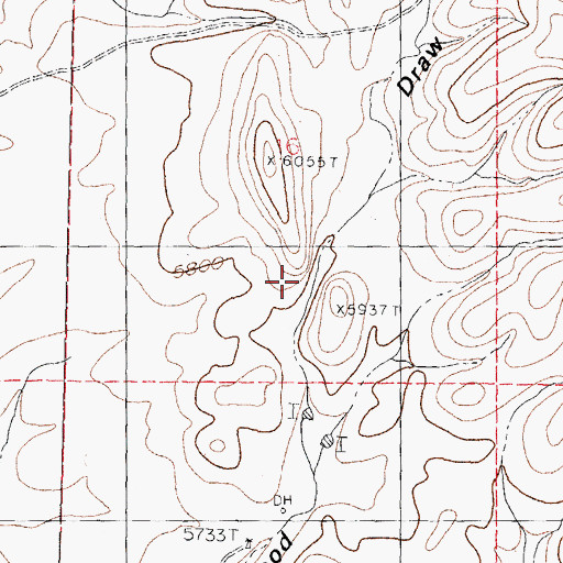 Topographic Map of Cordwood Draw, NM
