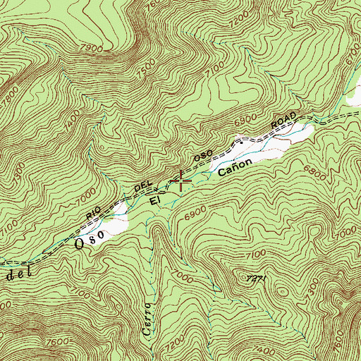 Topographic Map of El Canon, NM