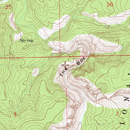 Topographic Map of The Box, NM
