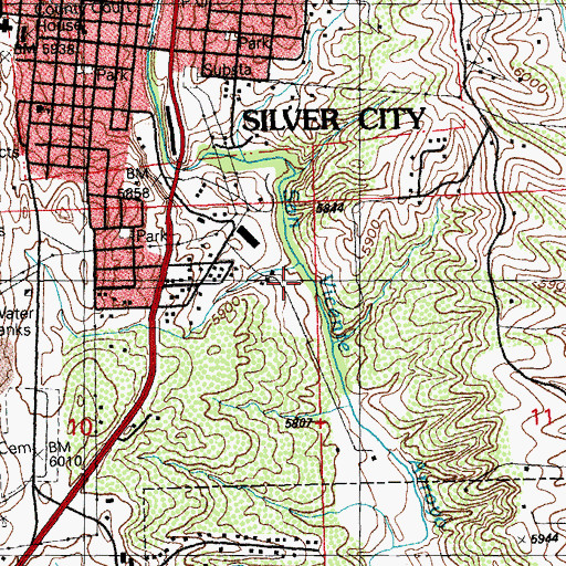 Topographic Map of San Vicente Arroyo, NM