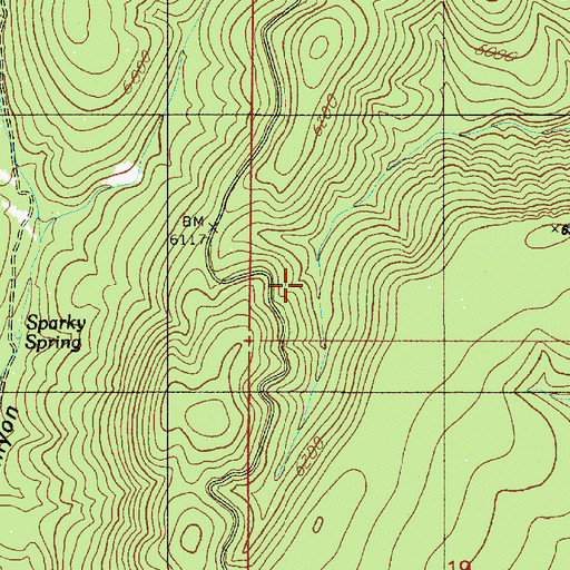 Topographic Map of Pleasant Valley Ranger District, AZ