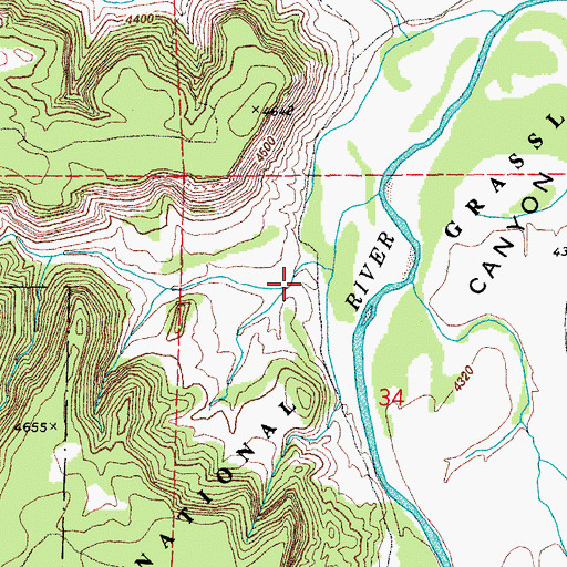 Topographic Map of Comanche National Grassland, CO