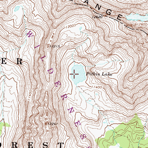 Topographic Map of Pitkin Lake, CO