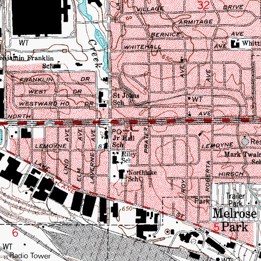 Topographic Map of Bethel Fellowship Church, IL