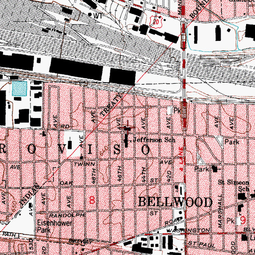 Topographic Map of Covenant of Peace Ministry, IL