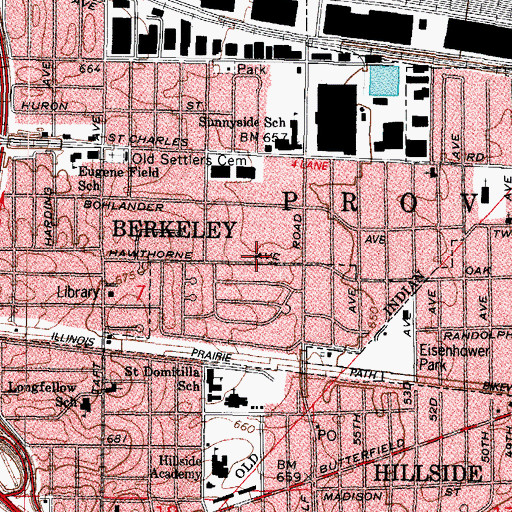 Topographic Map of Holy Trinity Lutheran Church, IL