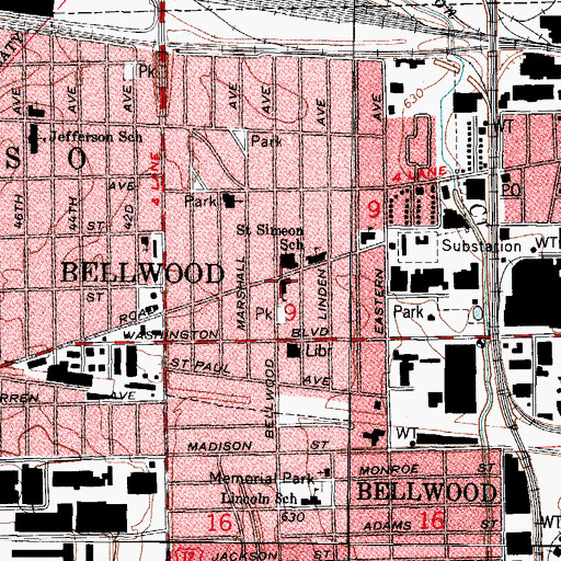 Topographic Map of Living Word Christian Academy, IL