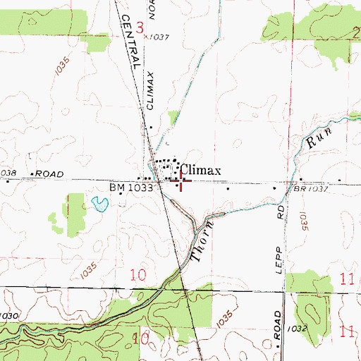 Topographic Map of Climx Post Office (historical), OH