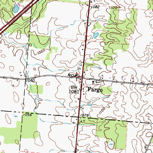 Topographic Map of Fargo Post Office (historical), OH