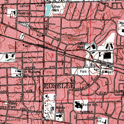 Topographic Map of Christian Tabernacle Church, IL
